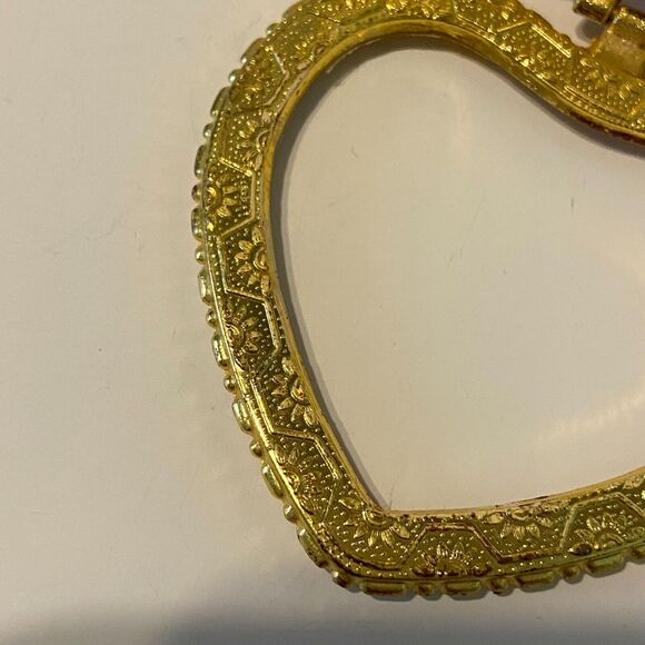 Heart Shaped Candle Hinged Trinket Box Valentine Holiday Kitchy Dainty Country - Picture 7 of 13